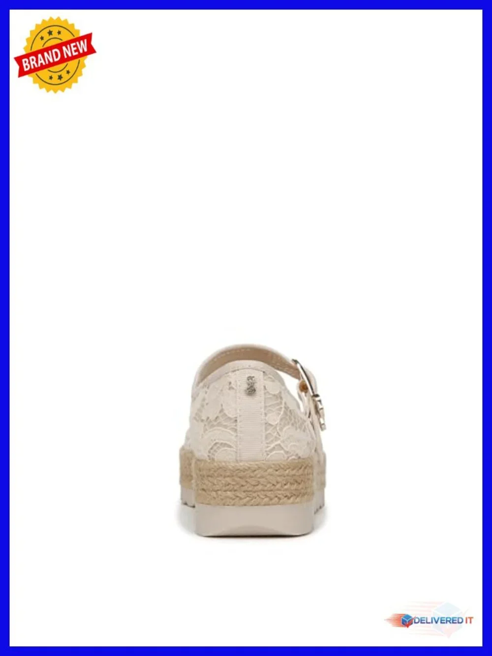 Espadrille Platform Mary Jane Flat Slip-On Lace